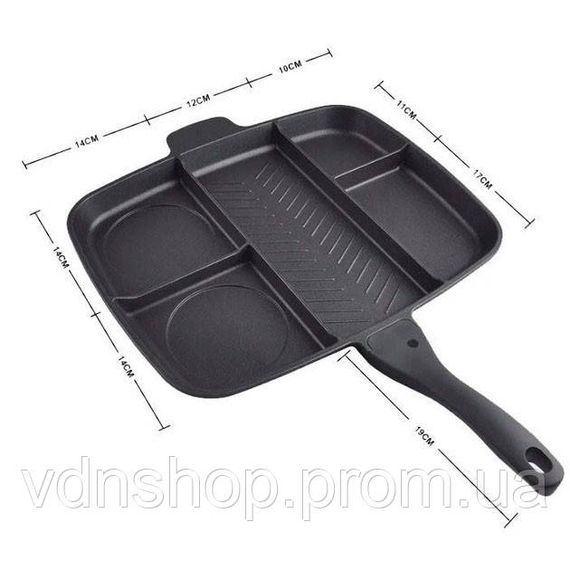 Універсальна сковорідка для готування UNIQUE, Кулінарна сковорода з антипригарним покриттям KN-18 | Зображення 1