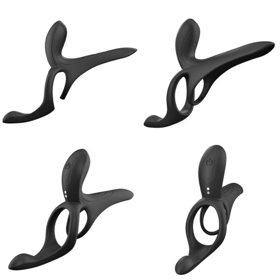 Вібраційне кільце - Erospace Men’s Play Vibrating Cock Ring With Clitoral & Taint Stimulation B11 sexstyle | Зображення 5