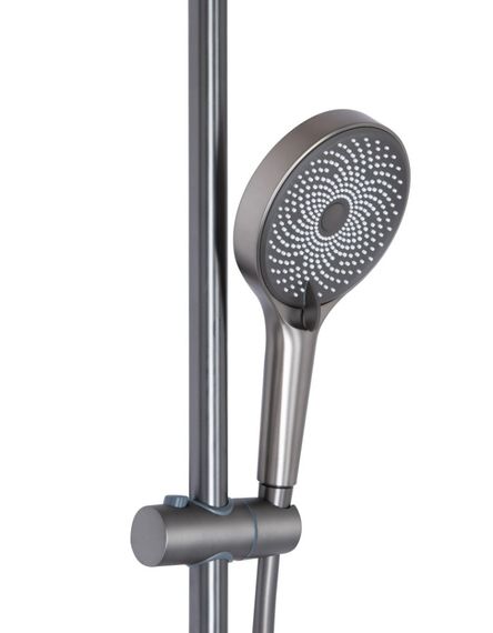 Душова система універсальна Qtap Slavonice Gunmetal Black PVD з виливом QTSLA111GMB45905 | Зображення 9