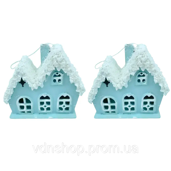 Декоративный новогодний домик из дерева 5×10×12 см Атлантик 28124499