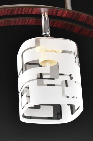 Люстра стельова на 4 лампочки 25305 Хром 31х15х70 см. | Зображення 2