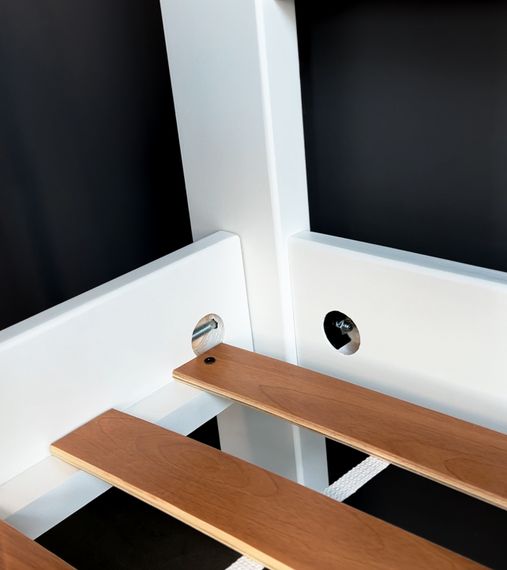 Односпальне дерев&#039;яне ліжко Mebigrand Колумбія Сіро-синій (S7010R90B) 70х200 см (MBG-14626) | Зображення 5