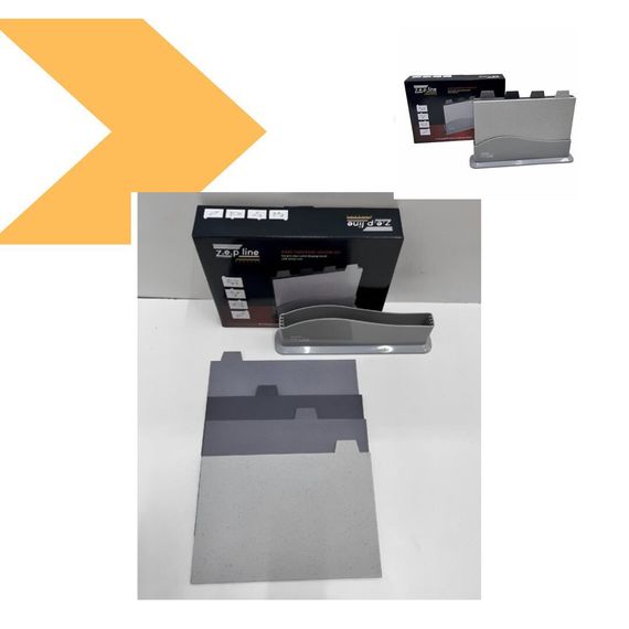 Кухонний набір дощок для розділення продуктів Zepline ZP-00220 5 предметів із підставкою сірий (47615-ZP-00220_518) | Зображення 1