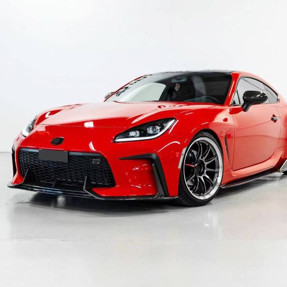 Накладка на передній бампер Lip V2 (2021-2023, Карбон) для Subaru BRZ 2021- рр | Зображення 1