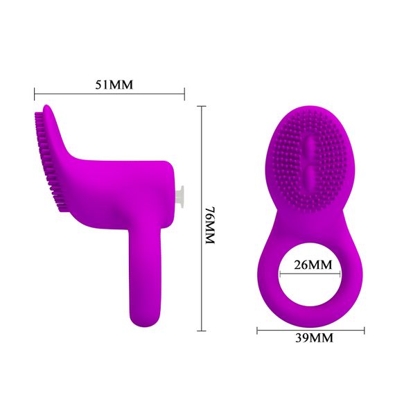 Ерекційне кільце - Pretty Love Cobra Penis Ring Purple | Зображення 7