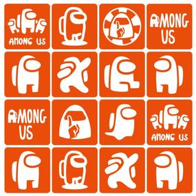 Набір трафаретів для біо-тату "Among us" among_us_simple-16