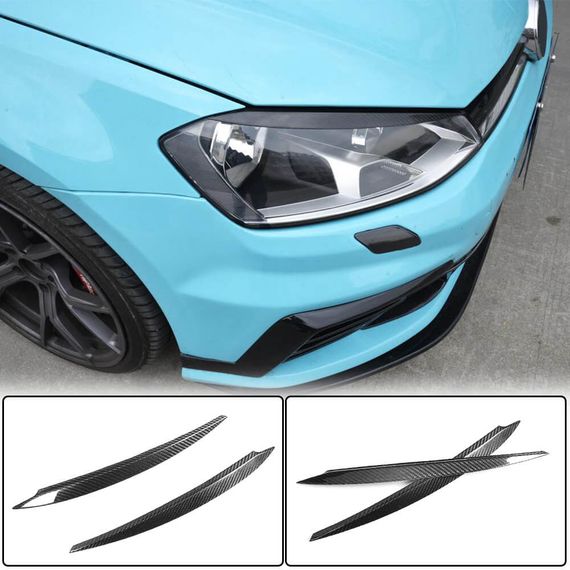 Вії на фари (Карбон) для Volkswagen Golf 7/E-Golf 2012-2020 рр