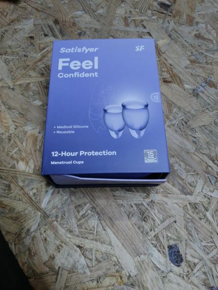 Набір менструальних чаш Satisfyer Feel Confident (lila), 15мл та 20мл (м'ята упаковка!!!) | Зображення 1