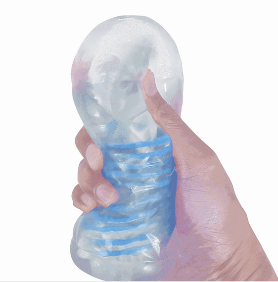 Мастурбатор із внутрішньою спіральною структурою і стимулювальною кулькою Pretty Love — Transparent masturbator Sex Aura | Зображення 8