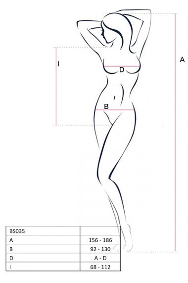 Боді з декоративним плетінням Passion BS035 рожеве, One Size Sex Aura | Зображення 3