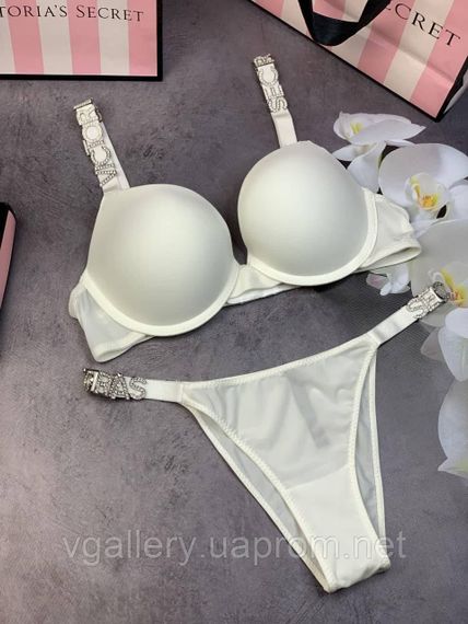 Комплект женского нижнего белья Victoria's Secret Буквы со стразами | Зображення 1