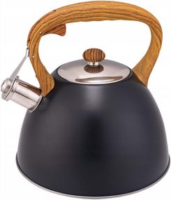 Чайник Kamille Whistling Kettle Black 3л з нержавіючої сталі зі свистком (чорний)