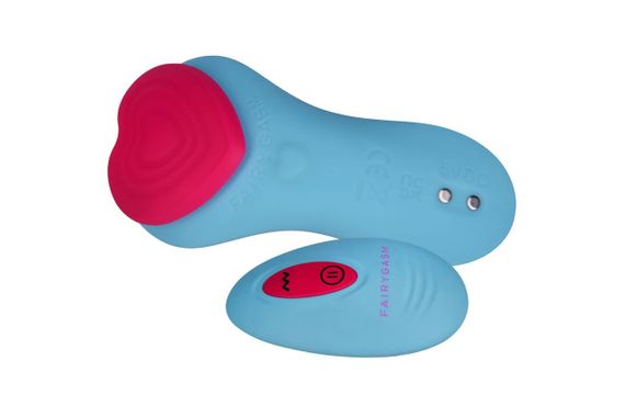 Вибратор в трусики FairyGasm HeartGem blue, на магните, пульт ДУ sexstyle | Зображення 7