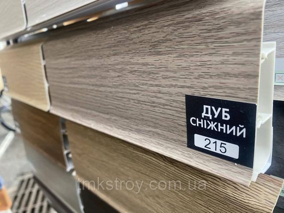 Плинтус ПВХ Ideal Деконика - Дуб снежный (215) 80мм | Зображення 1
