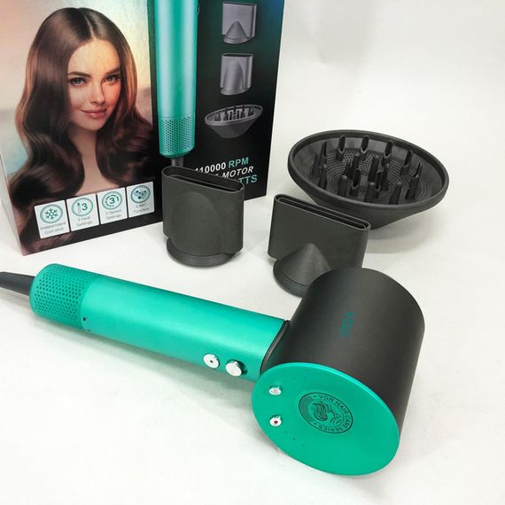 Професійний фен VGR V-440 GREEN з 3 рівнями обдування та температури, 11000 RPM, 3 насадки (45705-V-440 GREEN_1144) | Зображення 2