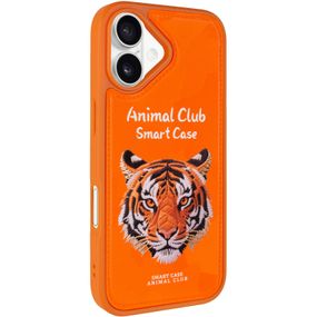TPU+PC чохол Animal Club для Apple iPhone 16 (6.1") Hermes Orange