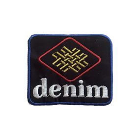 Нашивка на одежду (термо) Denim 95*79 мм Чорний