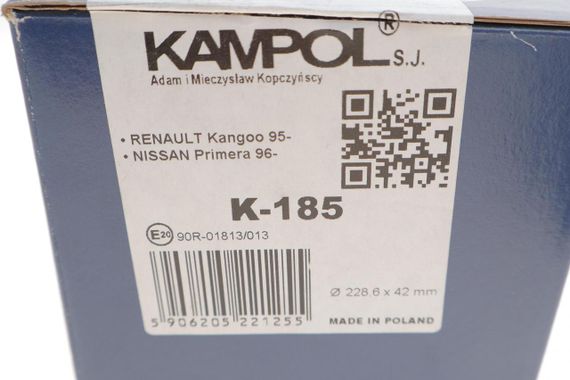 Колодки тормозные задние Renault Kangoo 97- барабанные  228.6x42  K-185 | Зображення 3