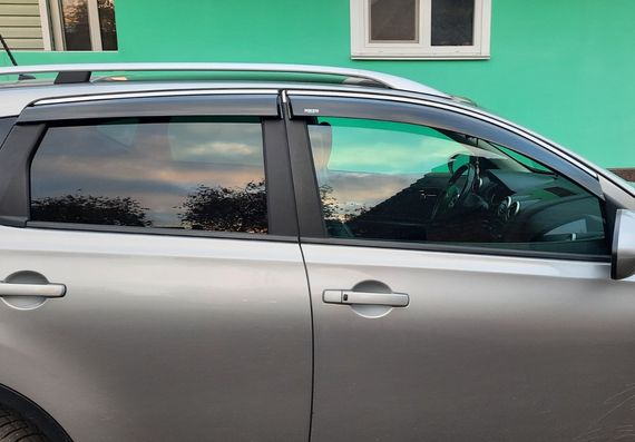 Вітровики з хромом (4 шт, Niken) для Nissan Qashqai 2010-2014рр | Зображення 2