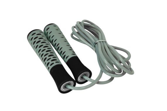 Скакалка PowerPlay 4206 Jump Rope PRO+ Сіро-чорна (2,75m.) | Зображення 2