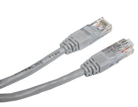Патч корд Cablexpert PP12-0.25M, UTP, категорія. 5E, литий,  50u" штекер із фіксатором, 0.25 м, сірий | Зображення 1