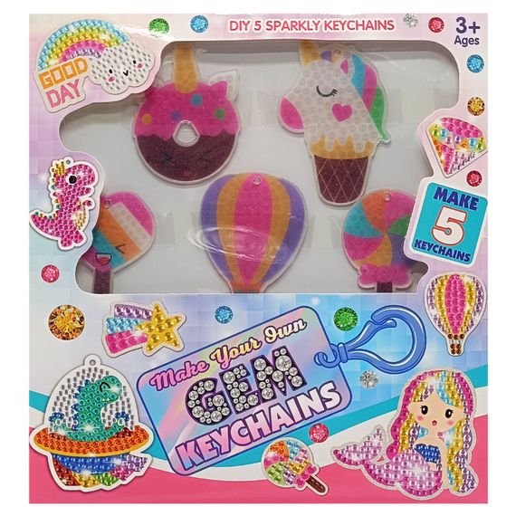 Набор для творчества Алмазная мозаика DK5007 в наборе 5 штук брелков