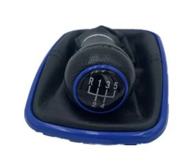 VW Bora 1.4; 1.6; 1.8 бензин 22 мм (98-05) ручка переключения передач КПП 5 ступка + чехол+ рамка синяя