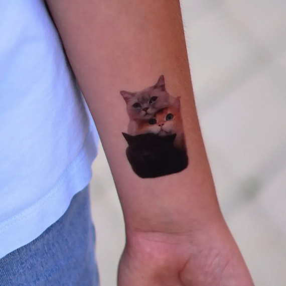 Тату тимчасове в наборі Котики Tattooshka LB-198 Різнокольоровий shop (4829000018671) | Зображення 1