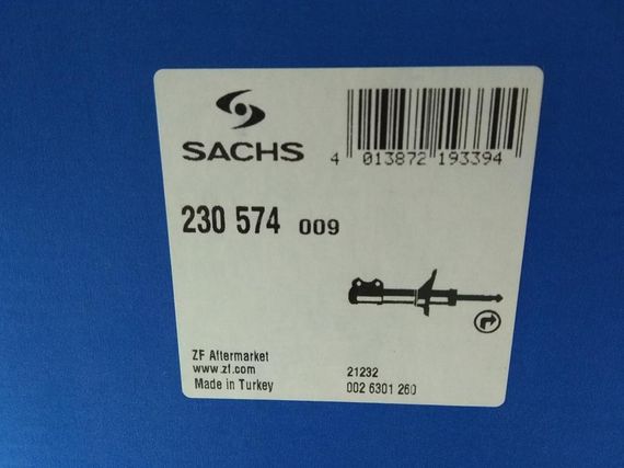 Амортизатор Astra G передн. (газ-олія), SACHS (230 574) правий (0344050) | Зображення 2