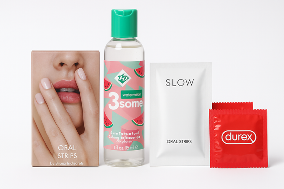 COMBO набір - Oral Night (Bijoux Oral + 3Some + Durex Sensitivo) L