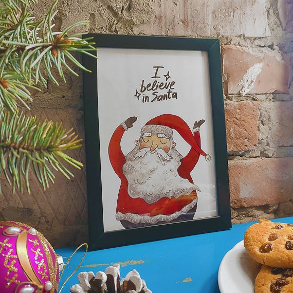 Постер в рамці I believe in Santa 21х30см, A4 (MT4_21NG020_BL)