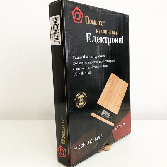 Весы кухонные DOMOTEC MS-A Wood | Зображення 5