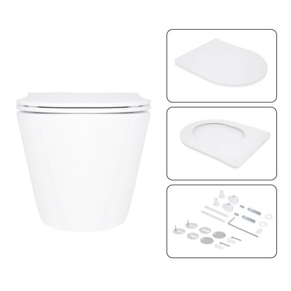 Готове рішення Qtap для ванної кімнати: підвісний унітаз Swan Ultra Quiet 520×360×320 + комплект інсталяції Nest 4 в 1 (кругла | Зображення 6