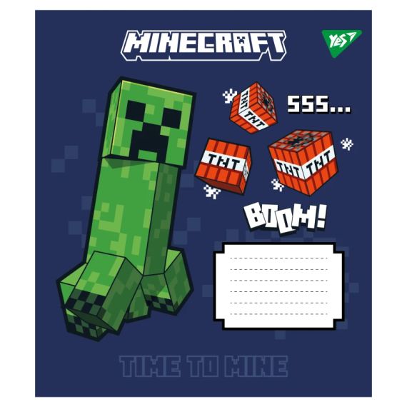 Зошит учнівський YES Minecraft Signs 767559 18 аркушів Різнокольоровий shop (4823092291561)