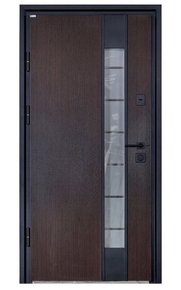 Двері вхідні Моноліт Лампре 13 дуб богемний/ ПВХ бетон беж Дуб богемний