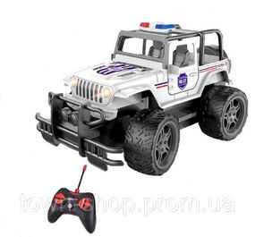 Машина на радиоуправлении Jeep police, Jiejie Белая