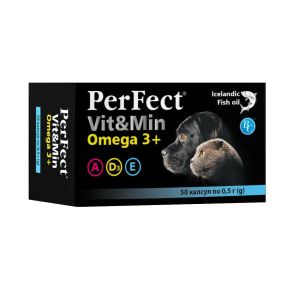 Витаминная добавка PerFect Vit&Min Omega 3 с жирными кислотами для собак и котов
