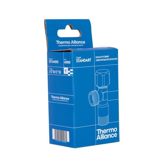 Кран кутовий Thermo Alliance Standart (ручка шестигранник) з вент.буксою 1/2"Н х 1/2"Н SF3441515 | Зображення 7