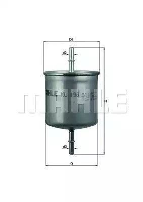 Фільтр паливний Volvo S40/60/80/V70/XC70/XC90, MAHLE/KNECHT (KL196) | Зображення 1