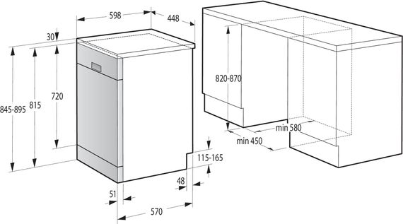 Посудомийна машина Gorenje GS541D10X | Зображення 6
