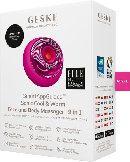 Масажер для обличчя та тіла GESKE Sonic Cool&Warm Face and Body Massager 9в1 magenta | Зображення 7