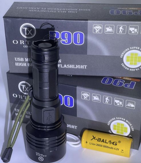 Фонарь военно-тактический ORTEX GERMAN STYLE CREE XHP90 IP67 USB 10000 LUMENÓW 1 КМ Original | Зображення 4