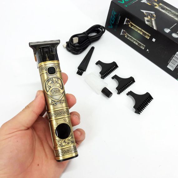 Машинка для стрижки волосся та бороди VGR V-097. Колір: срібний | Зображення 4