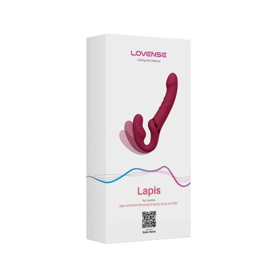 Безремневой смарт-страпон Lovense Lapis vibrating strapless strap-on, 3 мотора sexstyle | Зображення 8
