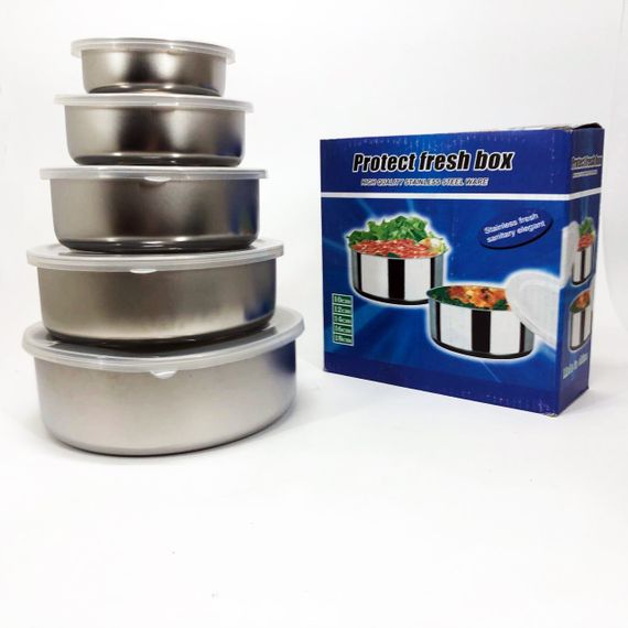 Набір харчових контейнерів Unique UN-1515 5 шт із нержавіючої сталі EK-51 | Зображення 1