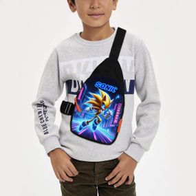 Сумка через плече дитяча Супер Сонік 29х17 см сумка слінг для хлопчика (02210)