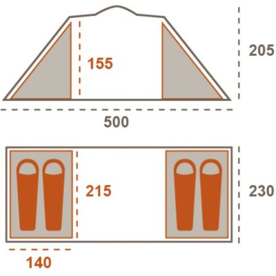 Палатка Grand Canyon Atlanta 4 Mojave Desert (330031) | Зображення 3
