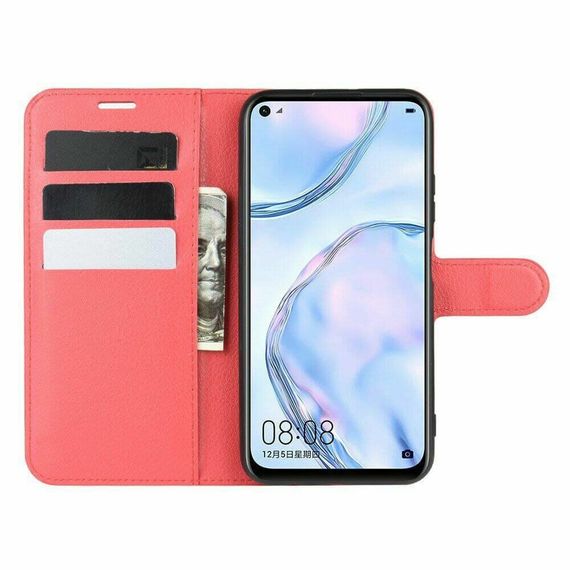 Чохол книжка з кишенями для карт на Xiaomi Redmi 9C / Redmi 10A колір Червоний | Зображення 1