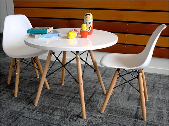 Стул детский Тауэр Вaby Eames DSW kids пластиковый белый, ножки дерево бук | Зображення 6