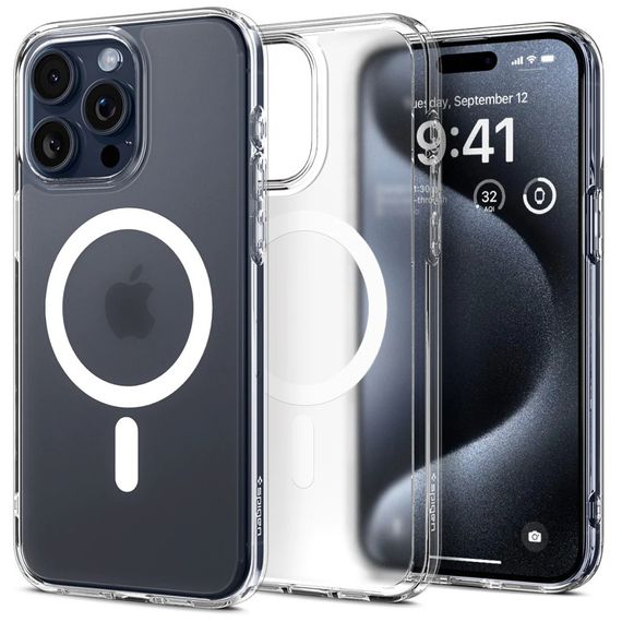 Чохол до мобільного телефона Spigen iPhone 15 Pro Max Ultra Hybrid MagFit Frost Clear (ACS06580) | Зображення 7